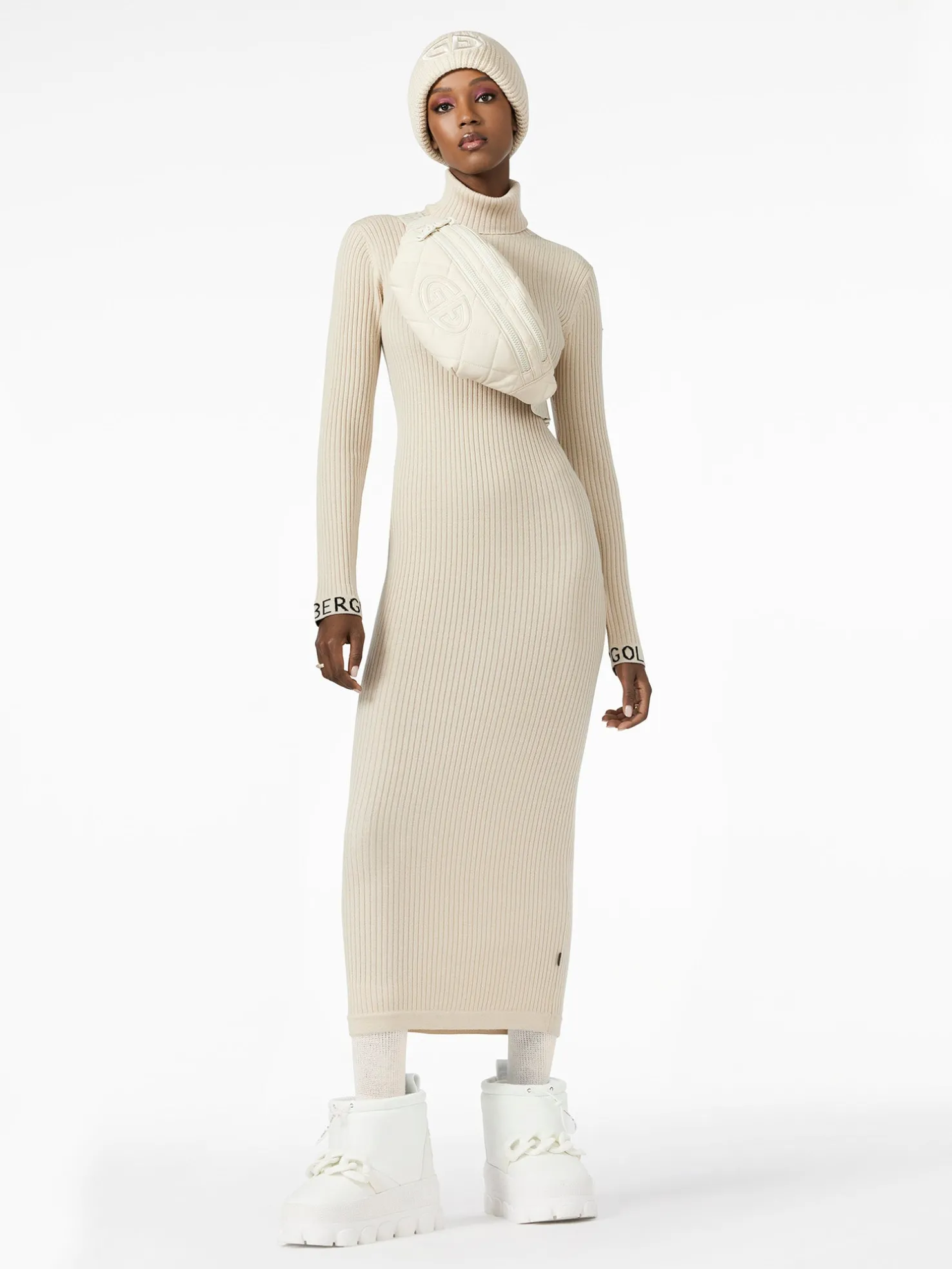 MIREILLE Long Sleeve Knit Dress